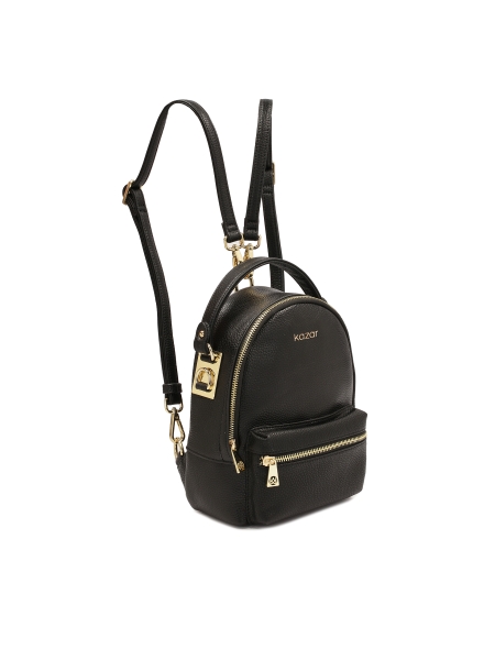 Zaino 2 in 1 in pelle nera HEMERA