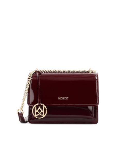 Borsa in vernice marrone MAISY