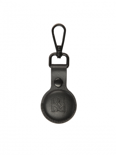 Custodia in pelle nera per AirTag XOLAN