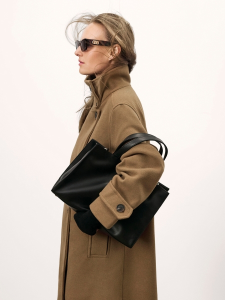 Borsa classica nera a due manici JODIE