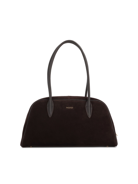 Borsa in pelle scamosciata marrone KYLE