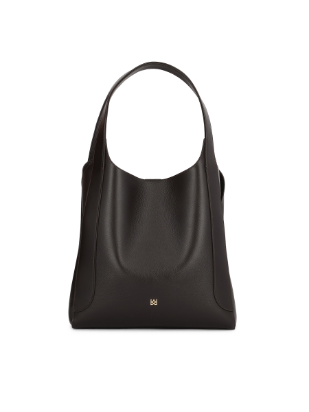 Borsa grande marrone con manici lunghi ARIANNA