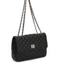 Borsa trapuntata con catena intrecciata a una tracolla in pelle VIDIA