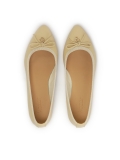 Ballerine classiche in pelle color crema DENISE