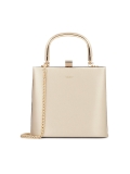 Squisita borsa beige con ghiere dorate BELLATRIX