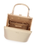Squisita borsa beige con ghiere dorate BELLATRIX