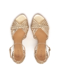 Sandali dorati con cinturini intrecciati FREESIA