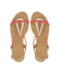 Sandali piatti in pelle rosa e oro CITRINE