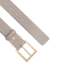 Cintura grigia con passante in metallo con logo SABANA