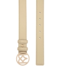 Cintura beige con grande fibbia monogramma di KAZAR  MANITA
