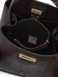 Borsa marrone con motivo a serpente LAURIE