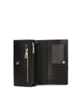 Portafoglio in pelle nera con setole naturali SANTI