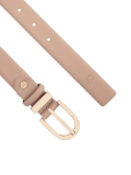 Cintura in pelle beige con passante in metallo CLARITA