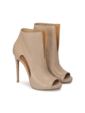 Stivali peep toe beige da donna KANA