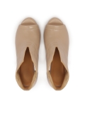 Stivali peep toe beige da donna KANA