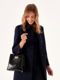 Elegante borsa in pelle nera pieno fiore  LAURIE S