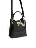 Elegante borsa in pelle nera pieno fiore  LAURIE S