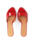 Mules con tacco in vernice rossa AUDE