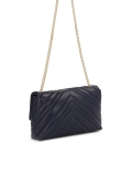 Borsa a mano con catena trapuntata blu navy HALLIE