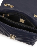 Borsa a mano con catena trapuntata blu navy HALLIE