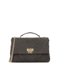 Borsa a mano con catena in camoscio grigio HALLIE