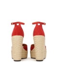Sandali rossi con tacco e plateau BELLS