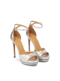 Sandali alti con plateau in argento KLARISSA