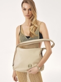 Borsa urbana in pelle di colore beige SEASON