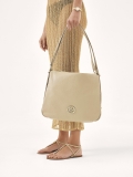 Borsa urbana in pelle di colore beige SEASON