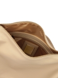 Borsa urbana in pelle di colore beige SEASON