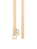 Cintura stretta beige impreziosita da catena con monogramma KAZAR CARROLL