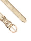 Cintura in pelle a grana liscia color oro  COOKIE