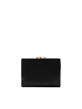 Portafoglio nero piccolo con trapuntatura ASA