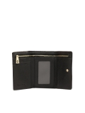 Portafoglio nero piccolo con trapuntatura ASA