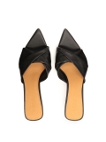 Mules a punta in pelle nera  ALIA