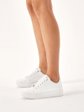 Sneakers minimaliste bianche con suola semplice MALIA
