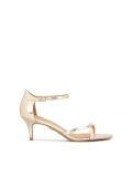 Sandali dorati con tacco pieno e tacco basso LUCIA