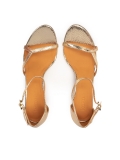 Sandali dorati con tacco pieno e tacco basso LUCIA