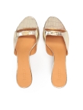 Mules con monogramma in oro lucido di KAZAR LUCIA