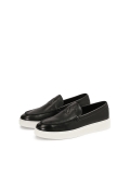 Sneakers slip-on nere con suola bianca KS ETIENNE