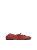 Ballerine rosse con suola in cuoio KS AVRIL
