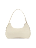 Borsa a mano baguette color crema con finiture in argento KS ADORI