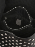 Borsa in pelle nera decorata con rivetti rotondi LAURIE L