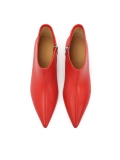 Stivali rossi con tacco basso KS IDALIA