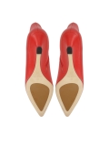 Stivali rossi con tacco basso KS IDALIA