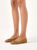 Ballerine marrone chiaro con naso rotondo EILEEN