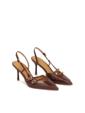 Décolleté marroni con tacco aperto  YSABEL