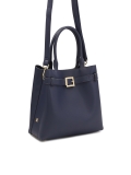 Borsetta blu navy con impugnature e tracolla LAURIE