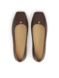 Ballerine marrone scuro con naso quadrato KS EDMEE