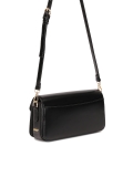 Borsa baguette nera con due cinghie CAMILLE